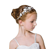 1 x RAW Customer Returns Wedding headpiece flowers, wedding hair accessories for girls and flower girls White  - RRP €8.94