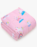 1 x RAW Customer Returns Sivio Weighted Blanket for Kids, 2.3 kg, 90 x 120 cm, Heavy Blanket for Natural Rest and Sleep for Toddlers, Soft Cuddly Blanket, Gift for Boys and Girls, Unicorn, Pink - RRP €40.33