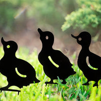 1 x RAW Customer Returns DYBOHF Garden Decorations, Retro Wrought Iron Ornaments, Realistic Duck Animals for Lawn, Pathway, Sidewalks, Garden Decoration 4 pcs Black, Duck  - RRP €14.98