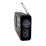 1 x RAW Customer Returns Radio NK-AB1904-FMBL Am - Portable Desktop Radio, LCD Screen with Light, Antenna, Speaker, 4 AA Batteries, DC5V Cable, Black Color Radio Alarm Clock Function  - RRP €18.48