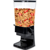 1 x RAW Customer Returns Tokokimo cereal dispenser, does not chop up cereal when dispensing, wall-mounted cereal dispenser for cornflakes, pasta and dry food for dogs, HBT 42x16x16cm, 5L, black - 1 piece - RRP €30.24