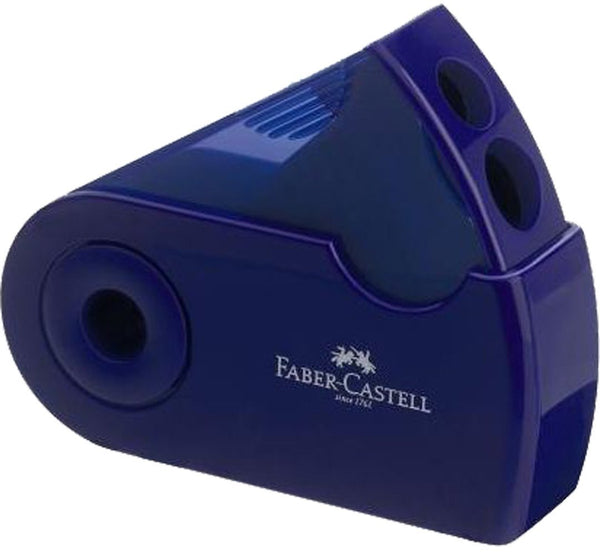 1 x RAW Customer Returns Faber-Castell Sleeve Sharpener Double Sharpener Blue - RRP €6.0