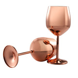 1 x RAW Customer Returns DEAYOU 2 Pack 480ml Rose Gold Stainless Steel Wine Glass for Champagne Indoor Outdoor Party - RRP €20.16