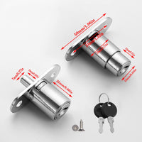 1 x RAW Customer Returns WANLIAN 2 pieces bolt lock sliding door lock cylinder 16 mm pressure cylinder lock cabinet lock furniture lock drawers desk wardrobe press piston lock - RRP €18.14