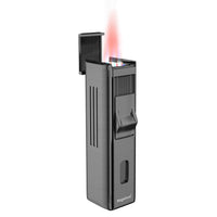 1 x RAW Customer Returns Storm Lighter Jet Flame Gas Refillable, 4 Flame Jet Lighters Windproof Lighter Jet Flame Gas Lighter Metal Lighter Gas Refillable Jet Torch Lighter with Drill Gifts for Men Without Gas  - RRP €18.14