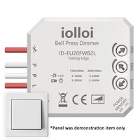 1 x RAW Customer Returns iolloi recessed dimmer switch, for LED bulbs up to 250 W, halogen up to 300 W, 3 years warranty without neutral  - RRP €25.87