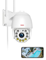 1 x RAW Customer Returns Outdoor WiFi surveillance camera Tonton, 355 90 swiveling WiFi camera outdoor with person motion detection, automatic PTZ tracking, 30M full-color night vision, 2-way audio, APP PC remote access - RRP €69.52