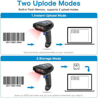 1 x RAW Customer Returns NETUM NT-1228BC Bluetooth CCD Barcode Scanner Portable USB Wireless 1D CCD Barcodes Imager for Mobile Payment Computer Screen Payment Compatible with iOS and Android - RRP €38.99