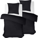 1 x RAW Customer Returns Utopia Bedding bed linen 135x200 4-piece - microfiber 2 duvet covers 135x200 cm 2 pillowcases 80x80 cm - black - RRP €24.42