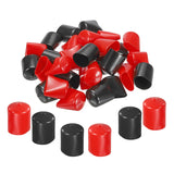 1 x Brand New QUARKZMAN 30pcs Rubber End Caps Cover Assortment 34mm Vinyl Screw Thread Protector for Screw Bolt Black Red - RRP €20.4