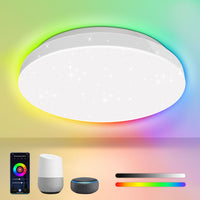 1 x RAW Customer Returns EXTRASTAR Smart LED ceiling light dimmable, 2000LM WiFi ceiling lamp, controllable via app, compatible with Alexa Google Home - RRP €29.99