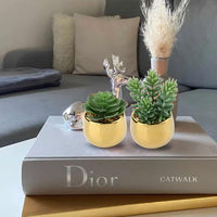 1 x RAW Customer Returns 3 PCS Artificial Plant Succulents Artificial Spring Decoration Indoor Plants Artificial Flowers in Ceramic Pot Decoration Living Room Garden Balcony Bedroom Bathroom - RRP €31.83