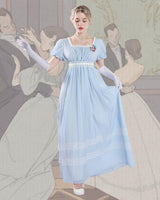 1 x RAW Customer Returns CR ROLECOS Victorian Dress Rococo Medieval Queen Costume Women s Puff Sleeves with Floor Length Dresses Carnival Blue XL - RRP €50.4