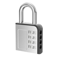 1 x RAW Customer Returns JYSDCXC Combination Lock Padlock with Number Code 4 Digits, Solid Hardened Steel Resettable Locker Lock Weatherproof for Door, Garden Fences, Suitcase Lock, School, Gym, TSA Lock - RRP €9.89