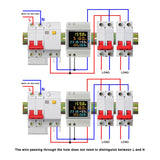 1 x RAW Customer Returns KETOTEK electricity meter DIN rail 1 phase, digital single-phase energy meter DIN rail AC40-300V 100A, alternating current meter KWh meter, ammeter voltmeter type CT - RRP €30.99