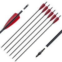 4 x RAW Customer Returns Huntingdoor 12 Carbon Arrows with Natural Feather 30 Arrows for Archery Adult Hunting Arrows Bow Arrows for Recurve Bow Longbow and Compound Bow - RRP €161.32