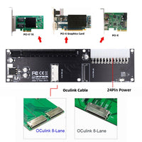 1 x RAW Customer Returns chenyang Oculink SFF-8612 8X to PCIE X16 PCI-Express Adapter with ATX 24Pin Power Port for Mainboard Graphics Card - RRP €54.46