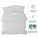 1 x RAW Customer Returns Dreamzie - Bedding set 200x220 cm with 2 pillowcases 80x80 cm white - Duvet cover 200x220 adults made of 100 microfiber - Certified without chemicals Oeko TEX  - RRP €22.99