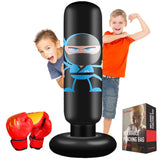 1 x RAW Customer Returns FOYOCER Children s Punching Bag with Boxing Gloves 160 cm Ninja Punching Bag for Children Ages 3-12 with Instant Springback for Practicing MMA Karate Taekwondo Boys and Girls 2023 New - RRP €31.25