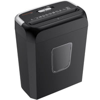 1 x RAW Customer Returns Bonsaii Paper Shredder, 6 Sheet Cross Cut Paper Shredder for Home and Small Office, P-4 Shredder for Paper and Credit Cards, Portable Handle Design with 13L Wastebasket C237-B  - RRP €37.06