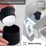 1 x RAW Customer Returns GooD ELEMENT, set of 2, ice ball maker, large ice cubes, ice cube mold ball, round ice cube mold, gift ideas with alcohol, whiskey gifts for men, ice cubes iced coffee, cocktail accessories black  - RRP €18.54