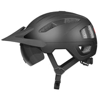 1 x RAW Customer Returns Bicycle helmet men, women helmet with magnetic visor, removable sun protection cap and size adjuster, black helmet for e-bikes, mountain bikes and city bikes M-visor  - RRP €44.23