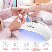 1 x RAW Customer Returns Nailgirls Nail Dryer 48W UV Lamp for Nails Nail Dryer Professional Nail Machine UV Lamp with Automatic Sensor Lamp for Gel Nails 3 Timer Modes LCD Display - RRP €20.4