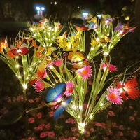 1 x Brand New Solar garden lights for outdoors, solar butterfly with 14 daisies, butterflies solar lamps garden decoration waterproof for balcony, terrace, spring decoration outside decorative yellow  - RRP €20.4