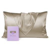 1 x RAW Customer Returns OLESILK Silk Pillowcase Pillowcase Hair and Skin Care with Hidden Zipper 19 Momme 1 Piece Taupe 40x60cm - RRP €23.99