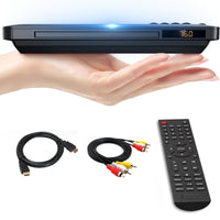 1 x RAW Customer Returns Maite Slim DVD Player, Ultra-Thin DVD Player for TV, Region Free DVD CD Player HDMI RCA Connection, HD 1080P Upscaling, USB Input, Error Correction, Including HDMI RCA Cable Remote Control - RRP €39.34