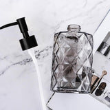 2 x RAW Customer Returns Set of 2 glass dishwashing liquid dispensers, vintage soap dispenser black with tray, soap dispenser set, hand soap dispenser, shower gel dispenser for kitchen, bathroom, shampoo lotion - RRP €36.26