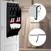 1 x RAW Customer Returns GAESHOW 2 Pack Hanging Shoe Storage, Door Shoe Rack, Shoe Organizer Over the Door with Hooks, Hanging Shoe Rack with 11 Deep Pockets for Closet, Bedroom, Living Room Black  - RRP €33.88