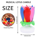 1 x RAW Customer Returns Music Flower Candles, Taozoey Rotating Lotus Flower with Music, Birthday Candle, Birthday Flower Candles, Cake Decoration, Party, Birthday Happiness Colourful  - RRP €17.99