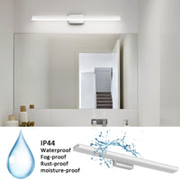 1 x RAW Customer Returns Klighten Bathroom Mirror Sconces 60cm 20W, 2000LM Bathroom Mirror Lamps, Modern Bathroom Mirror Light, 110-240V, 6000K Cold White, Chrome - RRP €55.34