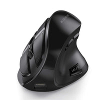 1 x RAW Customer Returns seenda Vertical Ergonomic Wireless Mouse Dual Bluetooth 2.4G Rechargeable Gaming Wireless Mouse, Multi-Device Wireless Computer Mouse for Laptop PC Mac Tablet iPad Windows Android iOS , Black - RRP €28.22