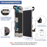 1 x RAW Customer Returns Yodoit Replacement Kit for iPhone 8 Full Assembly White LCD with Home Button Front Camera 3D Touch Display with Repair Tools Kit Compatible with Model A1863, A1905, A1906 - RRP €37.48