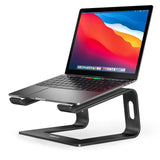 2 x RAW Customer Returns Nulaxy Removable Laptop Stand, Ergonomic Notebook Stand Aluminum Laptop Holder Compatible with Dell, HP, Samsung, Lenovo all 10 -16 Notebooks-Black - RRP €48.38