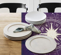 1 x RAW Customer Returns Artoid Fashion Purple Tarot Astrology Table Linen, Seasonal Kitchen Table Decoration Indoor Holiday Party Decor 85x85 cm - RRP €20.4