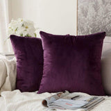 1 x RAW Customer Returns MIULEE Pack of 2 Velvet Cushion Covers Decorative Pillowcases Throw Pillows Sofa Cushions Lumbar Cushions Throw Pillow Covers Cushion Cover Purple 45 x 45 cm - RRP €15.26