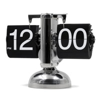 1 x RAW Customer Returns Ejoyous Table Clock Flip Clock Retro, Vintage Table Clock with Folding Numbers Metal Clock Mechanical Standing Grandfather Clock Decorative Alarm Clock for Living Room Bedroom Office Silent Without Ticking Black  - RRP €60.0