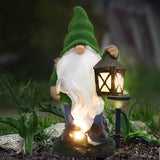 1 x RAW Customer Returns The Enchanted Garden Gnome Ranger Statue Outdoor Resin Figurine Outdoor Solar Powered LED Lights for Patio Lawn Yard Decoration - RRP €24.99