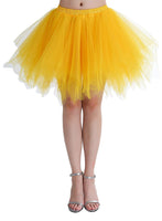 1 x RAW Customer Returns ChicWind Carnival Women s 80s Plus Size Puffy Tulle Skirt Tutu Skirts Tulle Petticoat reusable , yellow, XL XXL XXXL - RRP €25.2