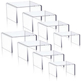 1 x RAW Customer Returns Lighterday Set of 8 Acrylic Riser Display Stand Clear Perfume Organizer Cupcake Stand Spice Organizer Shelf for Figurines Cupcake Collectibles Spice Perfume Sunglasses - RRP €20.89