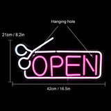 1 x RAW Customer Returns Open Neon Sign for Wall Decoration, Open LED Sign, Open neon light lettering with USB powered for Bar, Salon, Hotel, Shop, Club - RRP €39.05