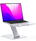 1 x RAW Customer Returns Glangeh Laptop Stand Height Adjustable, Ergonomic, Portable Notebook Stand for Desk, Foldable Monitor Stand Laptop Stand made of Aluminum, Compatible with MacBook Air Pro 10-16 inches  - RRP €24.99