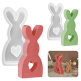 18 x Brand New Easter Rabbit Silicone Molds Casting Moulds, Pack of 2 3D Silicone Mold Rabbit, Easter Bunny Silicone Mold for Plaster Easter Rabbit Baking Mold for Plaster Soy Wax Candles Home Decoration - RRP €367.2