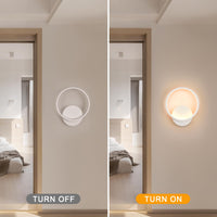 1 x RAW Customer Returns Toolight Wall Light Indoor LED, 12W 1350LM Wall Lamp Modern Round, Wall Lamp Indoor Acrylic 3000K Warm White for Bedroom Bathroom Hallway Living Room Stairs 20cm, White - RRP €25.99