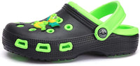 1 x RAW Customer Returns Gaatpot Clogs and Mules Girls Boys Garden Shoes Beach Sandals Pool Shoes Non-Slip Breathable Black Green 32 EU 33 CN - RRP €17.99