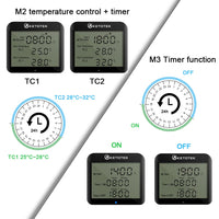 1 x RAW Customer Returns KT3200 Digital Thermostat Socket Plug with Timer Temperature Controller Day Night with 3M Sensor Power Socket Thermoregulator Heating Cooling for Reptile Greenhouse - RRP €25.99