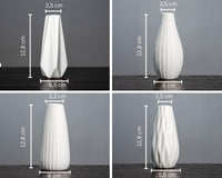 1 x RAW Customer Returns Natupia Home Living - Vase set of 4 small vases as table decoration - Ceramic vase set for pampas grass dried flowers or artificial flowers - White matt vase as a living room decoration - RRP €21.07